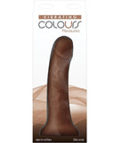 NS Novelties Dildo Colours Realistic 7 Inch Silicone Vibrating Dildo -Milk Chocolate