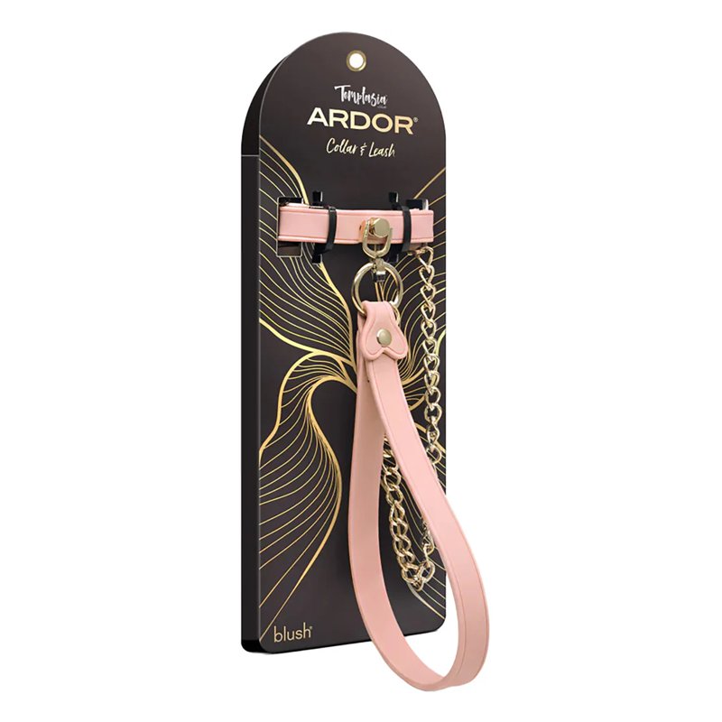 Temptasia Ardor - Silicone Collar & Leash - Pink