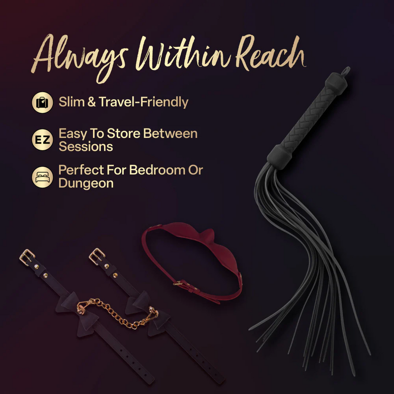 Temptasia Ardor - Silicone Flogger - Black