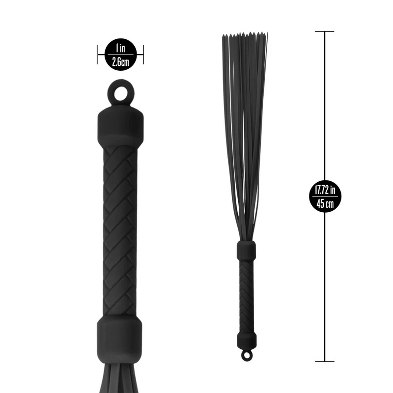 Temptasia Ardor - Silicone Flogger - Black