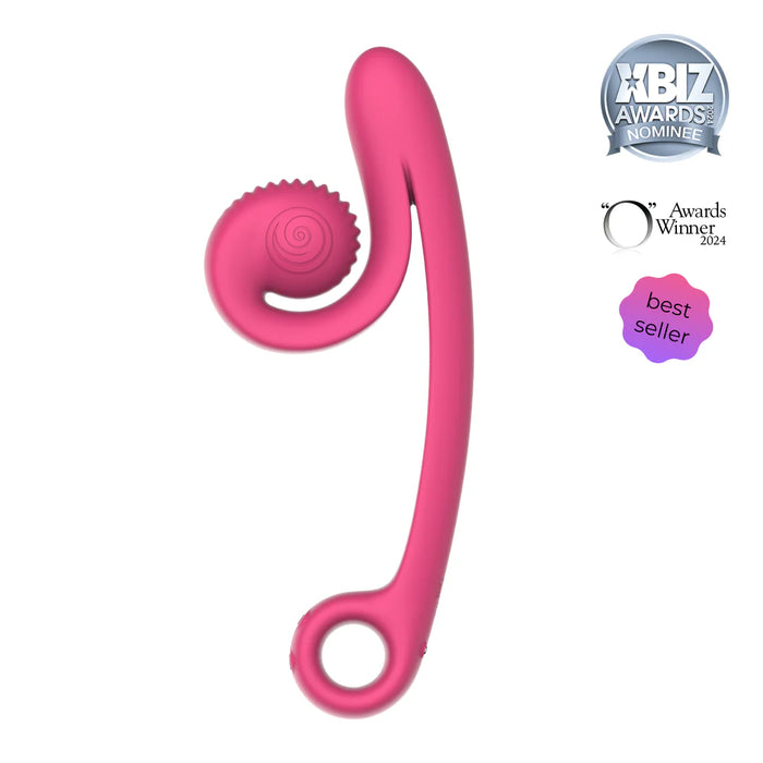 Snail Vibe Curve Ultra Powerful 2 Motor Dual Stimulating Vibrator - Pink