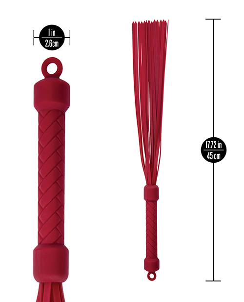 Temptasia Ardor - Silicone Flogger - Red
