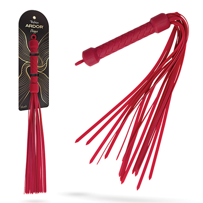 Temptasia Ardor - Silicone Flogger - Red
