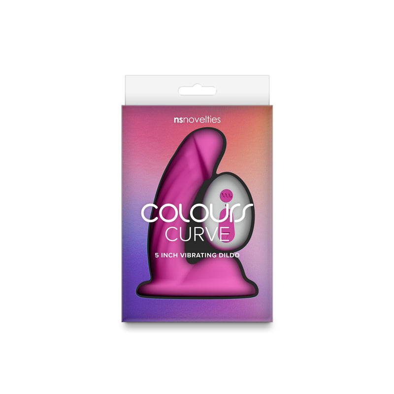 Colours Curve 5 Inch Remote Control Vibrating Dildo - Pink