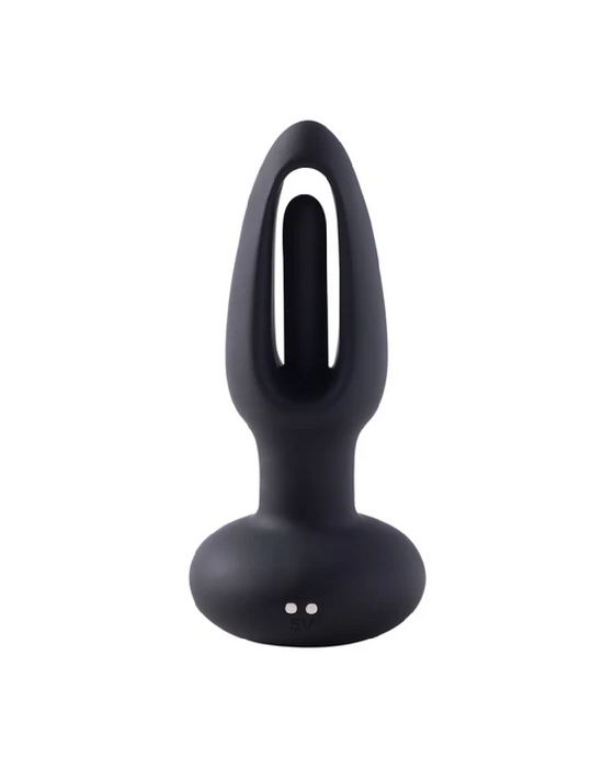 SNUGGY Flapping Butt Sex Toy Vibrating Anal Plug - Black