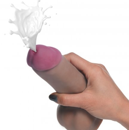 Loadz Squirting 7 Inch Chocolate Tone Dildo - Squeeze and Squirt