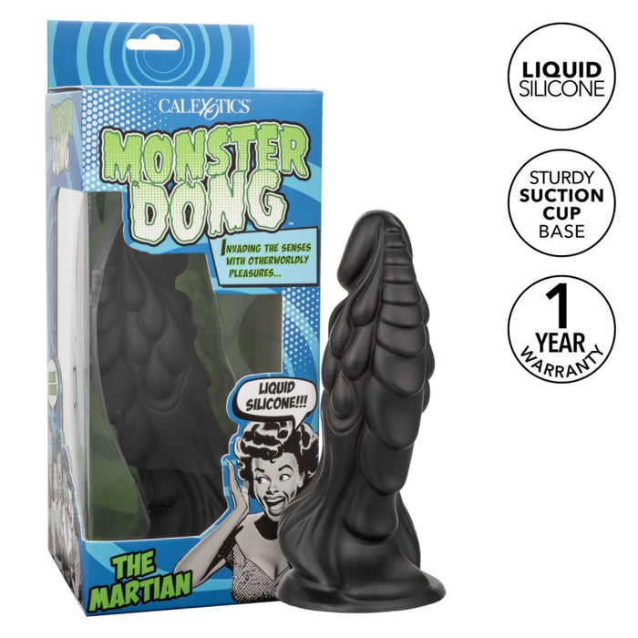 The Martian Extreme 7.75 Inch Thick Textured Silicone Monster Dong