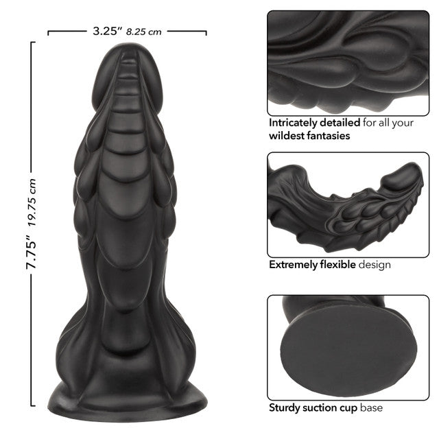 The Martian Extreme 7.75 Inch Thick Textured Silicone Monster Dong