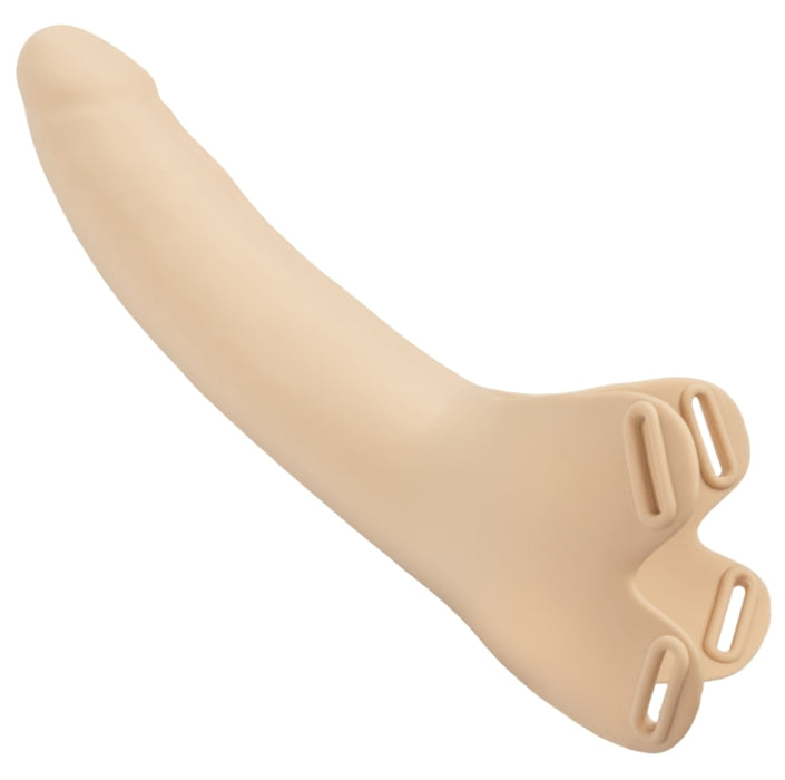 The Accommodator Silicone Chin Strap Dildo - Vanilla