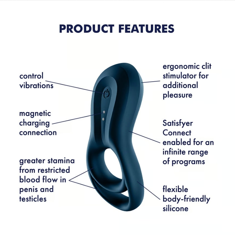 Satisfyer Epic Duo Vibrating App Controlled Cock Ring