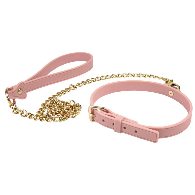 Temptasia Ardor - Silicone Collar & Leash - Pink