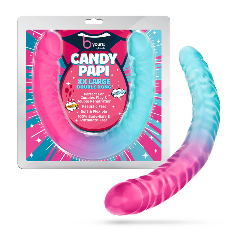 B Yours Candy Papi 17.75-Inch Double-Ended Dildo