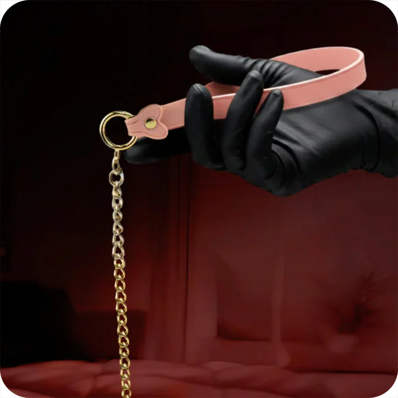 Temptasia Ardor - Silicone Collar & Leash - Pink