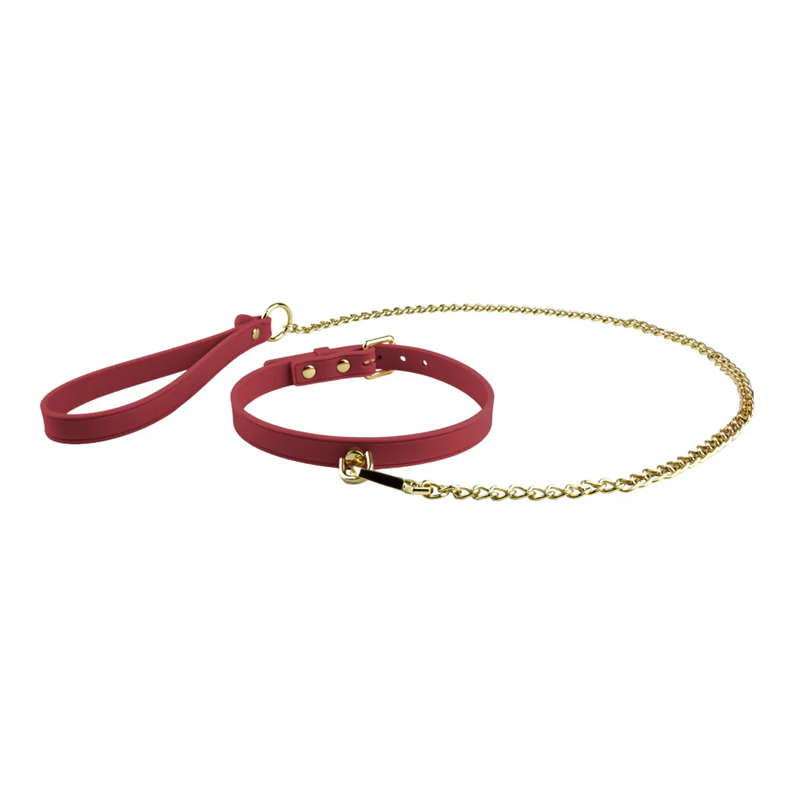 Temptasia Ardor - Silicone Collar & Leash - Red