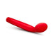 A bright red, curved Sexy Things Beginner Slim G-Spot Vibrator with a smooth, cylindrical body and wide oval tip is photographed on a white background—an ideal slimline vibe for beginners exploring G-spot pleasure.