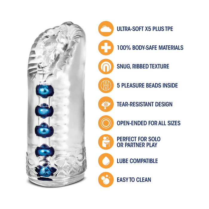 M for Men Sexy Snatch Pussy Masturbator - Clear