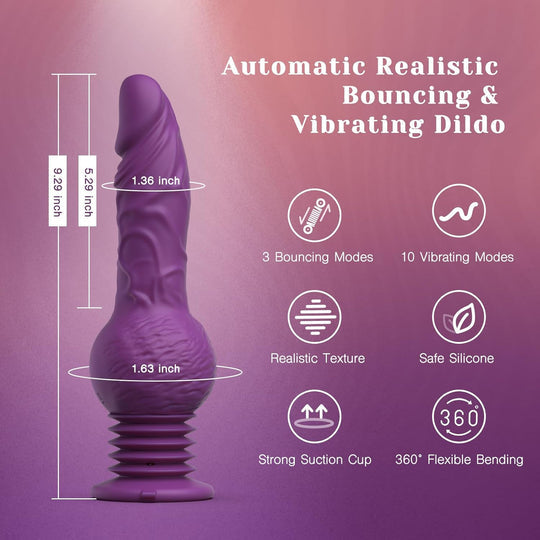 Drill Me Thrusting Vibrating Silicone Dildo by Tracy's Dog