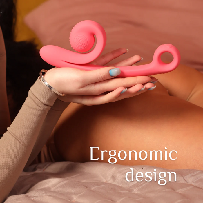 Snail Vibe Curve Ultra Powerful 2 Motor Dual Stimulating Vibrator - Pink