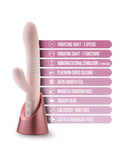 Fraya Thrusting Shaft Powerful Rabbit Vibrator - Pale Pink