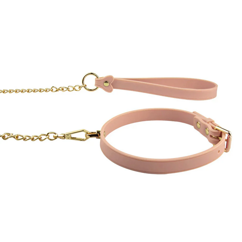 Temptasia Ardor - Silicone Collar & Leash - Pink