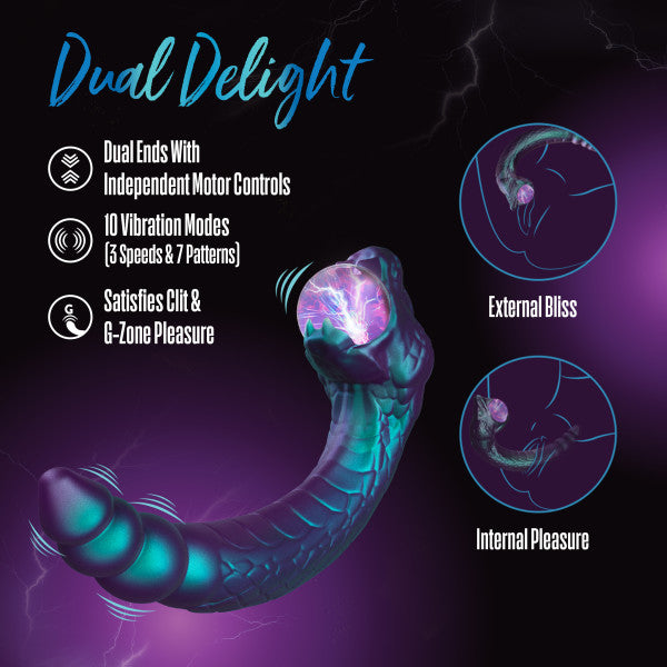 Rattle Snake Double Ended Glowing Plasma Globe Vibrator (Damaged Box)