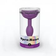 Open Roses Small Silicone Anal Plug - Purple