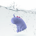 The Dreamy Pulse – The Magical Unicorn Pulse Vibrator, featuring closed eyes, a red mane, and body-safe silicone in purple, is shown underwater surrounded by bubbles and splashes.