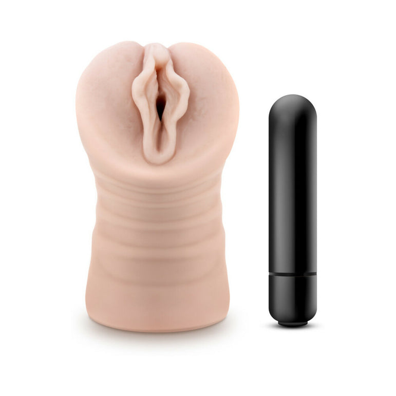 M For Men Ashley Vibrating Pussy Masturbator - Vanilla