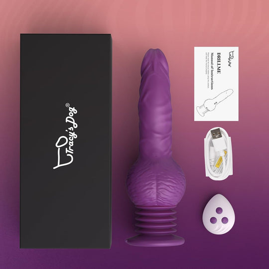 Drill Me Thrusting Vibrating Silicone Dildo by Tracy's Dog