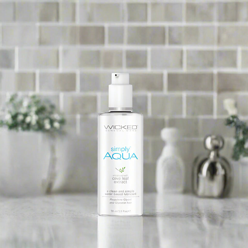 Wicked Simply Aqua Water Based Lubricant 2.3 oz