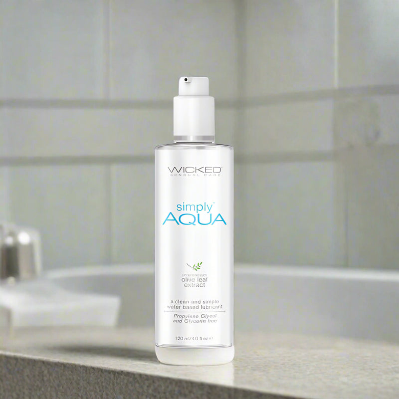 Wicked Simply Aqua Water Based Lubricant 4 oz