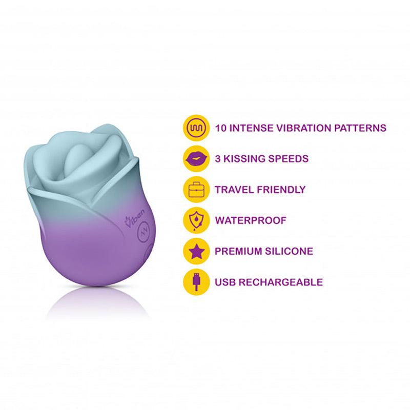 The Kissing Rose Vibrator with Tongue and Lips