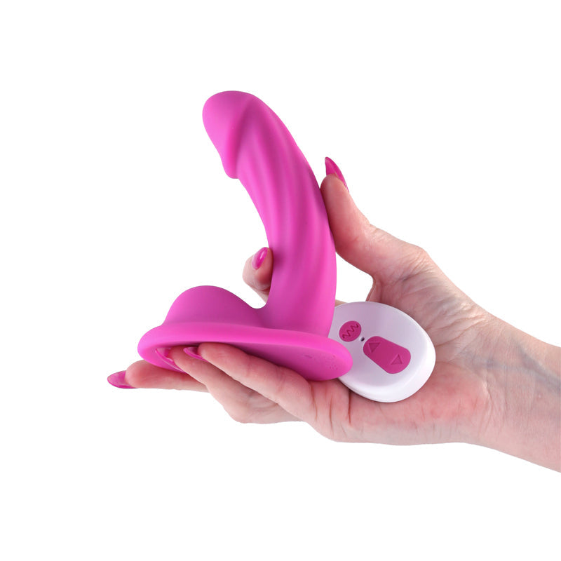 Colours Curve 5 Inch Remote Control Vibrating Dildo - Pink
