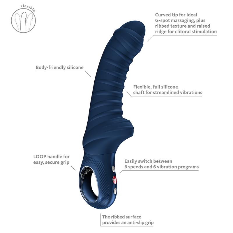 Fun Factory Tiger G-Spot Vibrator with Ridges & Rumble