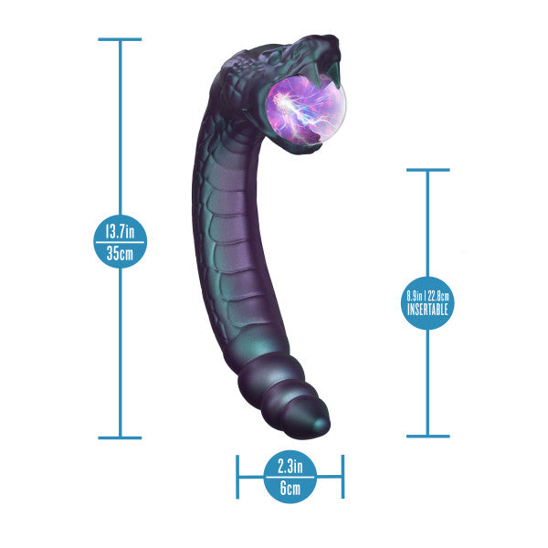 Rattle Snake Double Ended Glowing Plasma Globe Vibrator (Damaged Box)