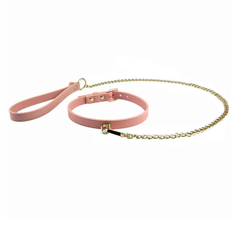 Temptasia Ardor - Silicone Collar & Leash - Pink