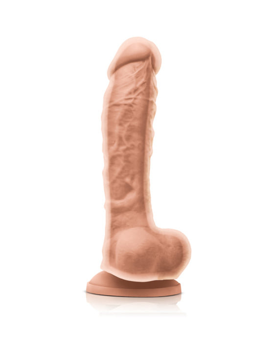 Colours Dual Density 8 Inch Silicone Dildo - Vanilla