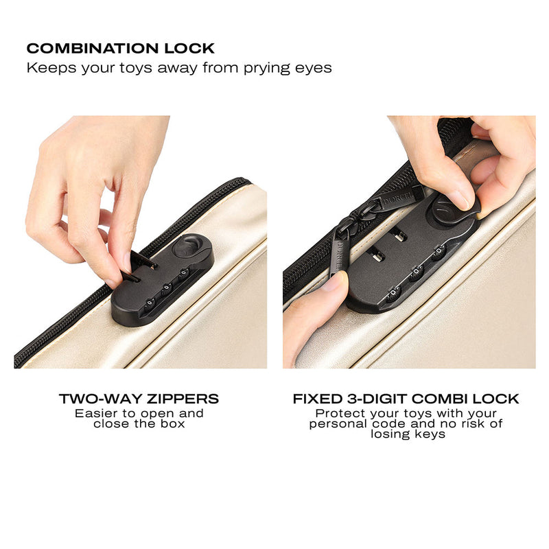 Dorcel Lockable Discreet Storage Box - Gold