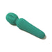 The Petite Private Pleasure Waterproof Silicone Wand Vibrator is a teal silicone massager with a ribbed, rounded head and smooth handle, shown compact against a white background.