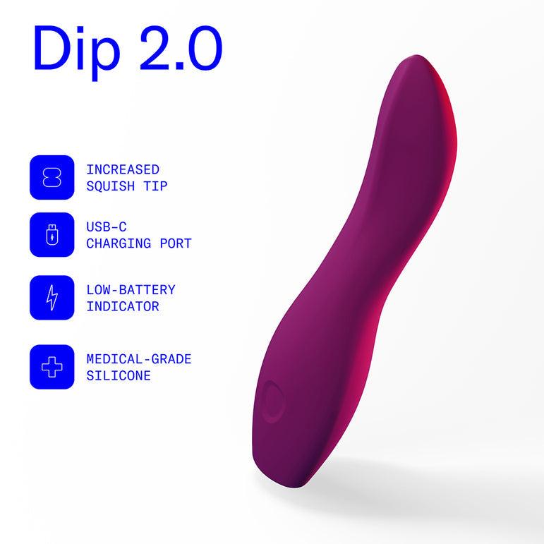 Dame Dip Beginner's Internal & External Plum Silicone Vibrator