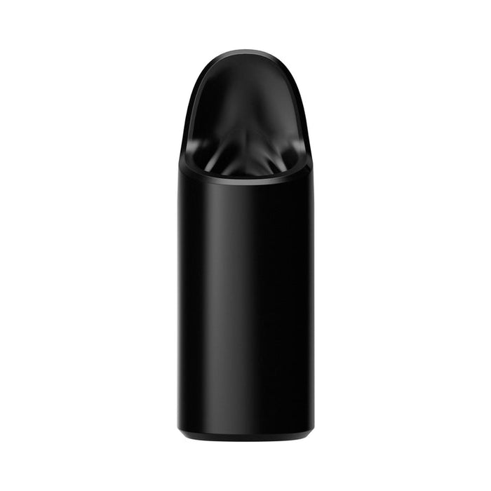 The Arcwave Ion 2 Penis Masturbator with Pleasure Air Suction is a sleek, black cylindrical device with a rounded top and glossy indented surface, pictured upright against a plain white background.