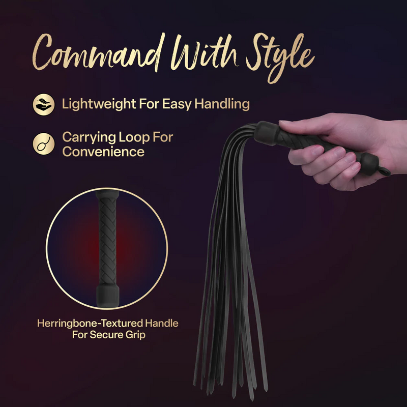 Temptasia Ardor - Silicone Flogger - Black