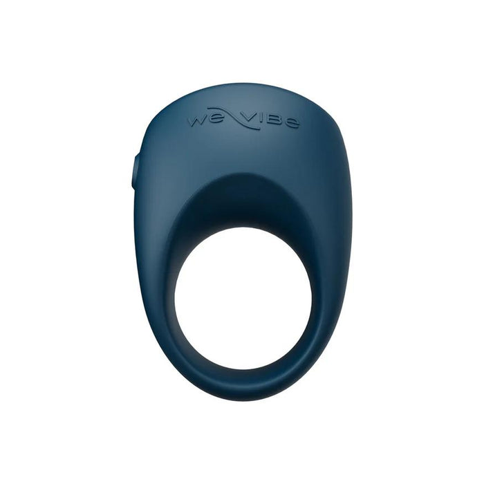 The We-Vibe Pivot 2 Vibrating Silicone Rechargeable Penis Ring features a smooth, rounded design with hands-free clitoral stimulation and a circular opening, ideal for intimate use. The brand name is embossed on top.
