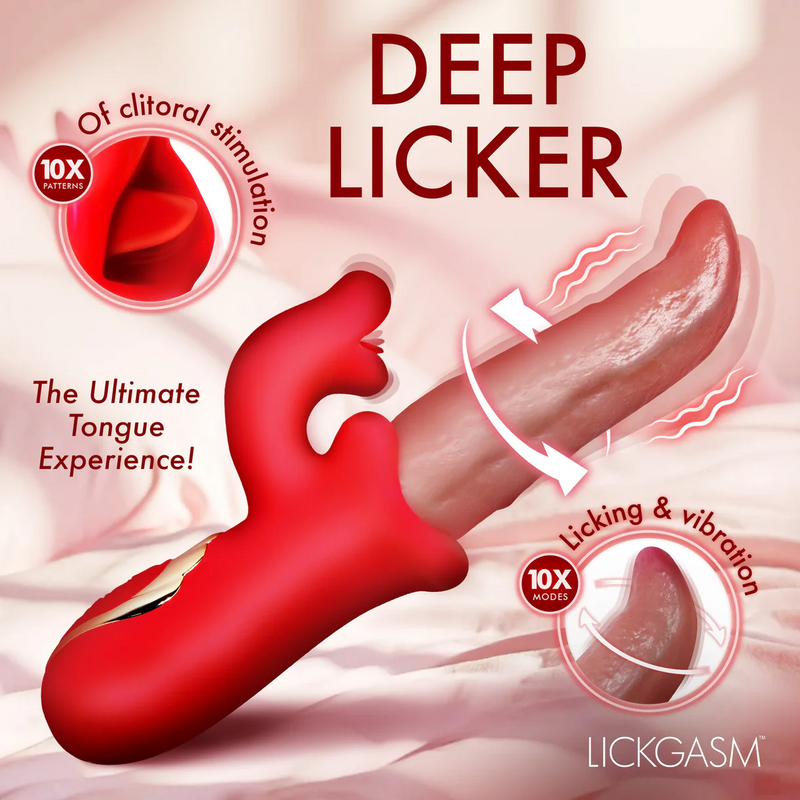 Deep Licker  Rotating G-Spot & Clitoral Tongue Vibrator