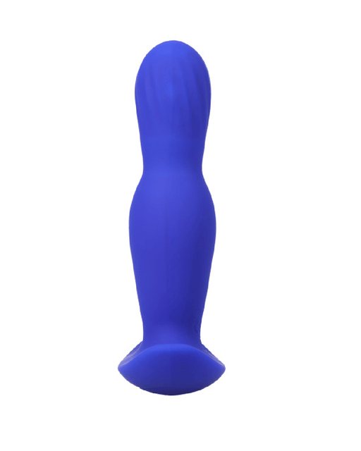 Doc Johnson Butt Plug A-Play Expander Vibrating Expanding Anal Plug with Remote - Blue