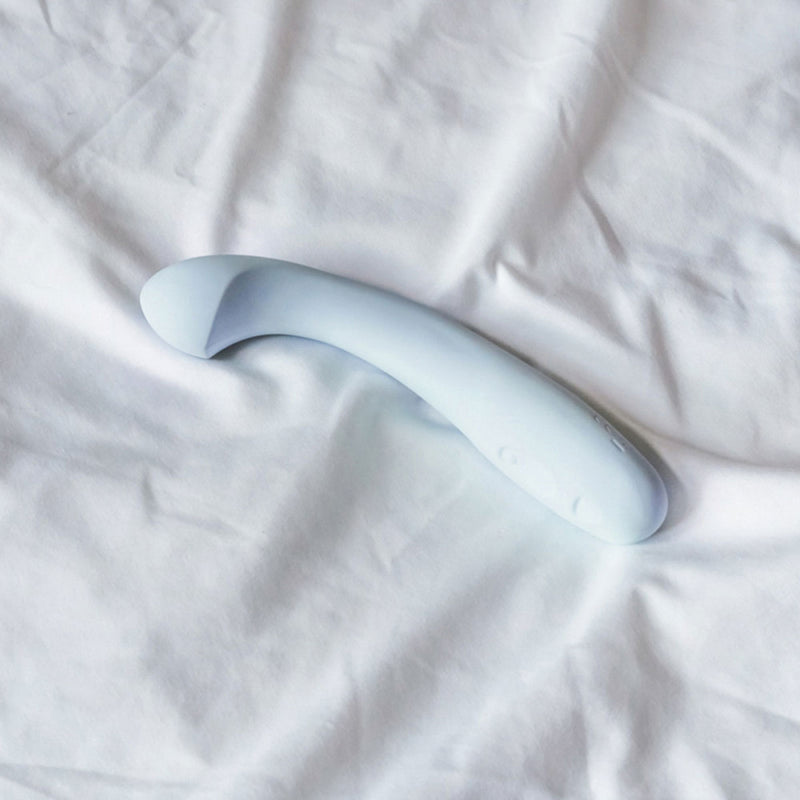 Dame Arc Silicone Waterproof G-Spot Vibrator- Ice Blue