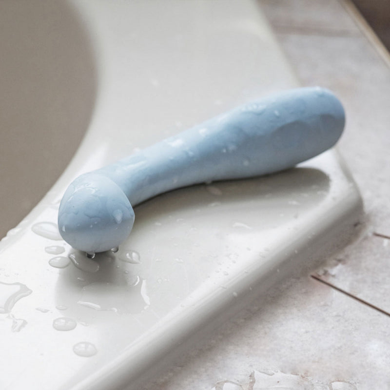 Dame Arc Silicone Waterproof G-Spot Vibrator- Ice Blue