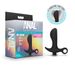 Blush Novelties Butt Plug Anal Adventures Silicone Vibrating Prostate Massager with Loop - Black