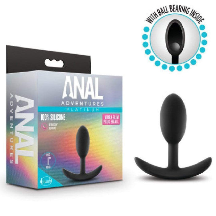 Blush Novelties Butt Plug Anal Adventures Slim Vibra Weighted Plug - Small