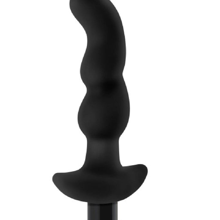 Blush Novelties Butt Plug Anal Adventures Tall Silicone Vibrating Prostate Massager - Black